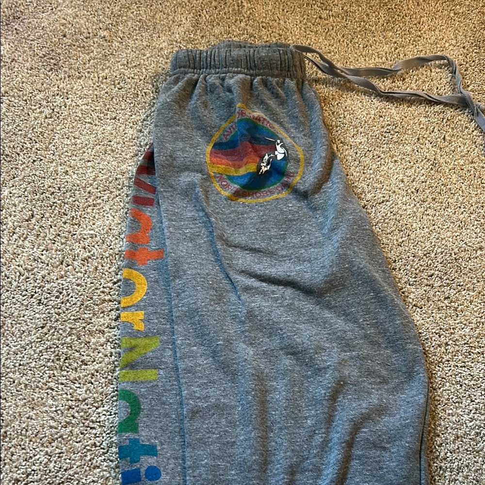 Aviator Nation Gray Sweatpants with Vibrant Graphic